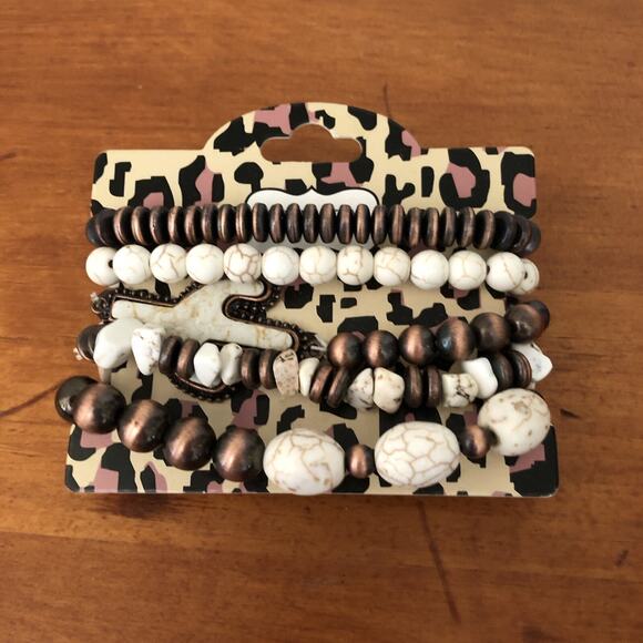 Emma Beaded Teepee Tana Bracelet With Turquoise Set 74680 New - Picture 3 of 10